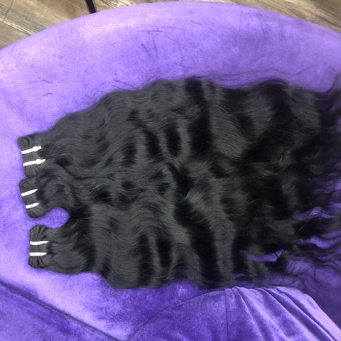 Raw Indian Wavy Hair | Jet Black | Goddess Collection