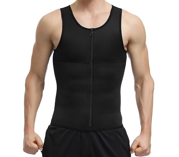 GLOBAL BODY Men's Sweat Zipper Vest